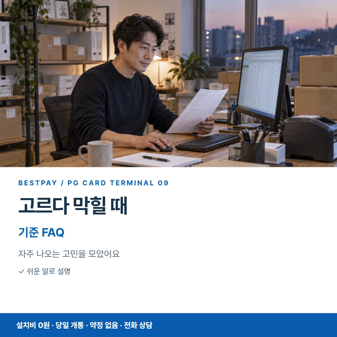 베스트페이 카드뉴스 9 · 고르다 막힐 때 기준 FAQ